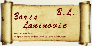 Boris Laninović vizit kartica